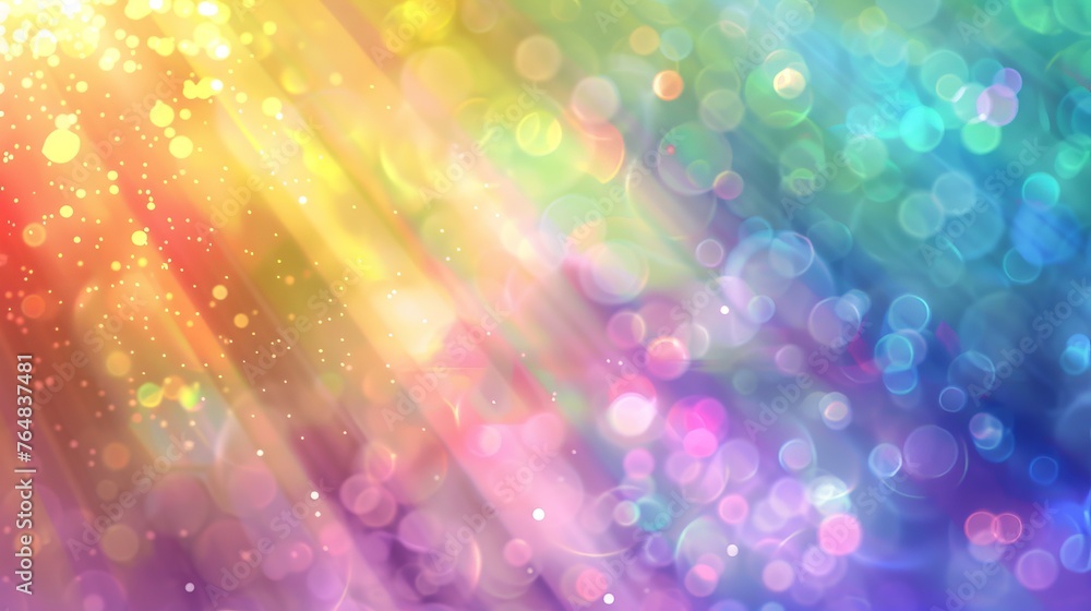 A soft rainbow light flare background that can serve as an overlay, adding a delicate and colorful lighting effect to various designs