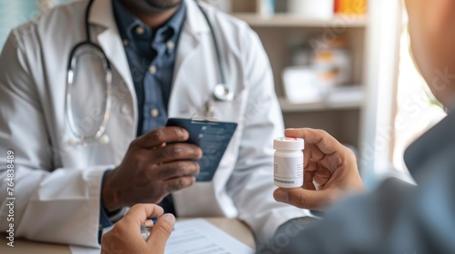 A pharmacist in a community setting is offering medication management consultations  