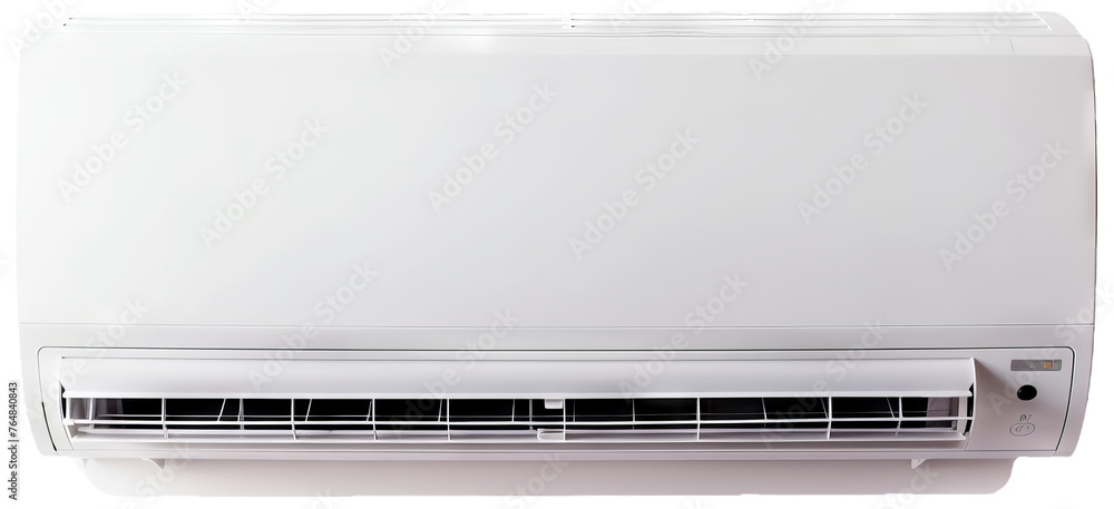 Air conditioner in frontal view with transparency Air conditioner in frontal view with transparency
