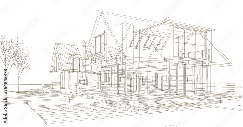 townhouse architectural sketch 3d illustration
townhouse architectural sketch 3d illustration