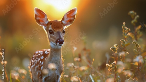 Small Deer Laying Down in Grass