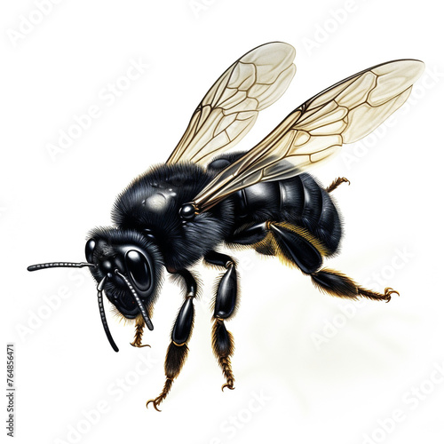 black carpenter bee clipart сreated with Generative Ai