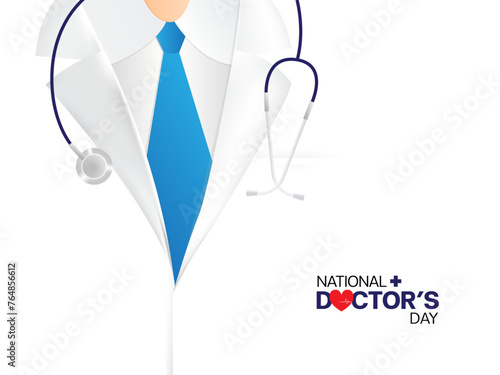 national doctor day background illustration design