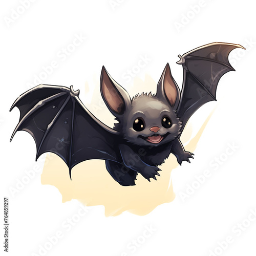 bat clipart on a white background сreated with Generative Ai