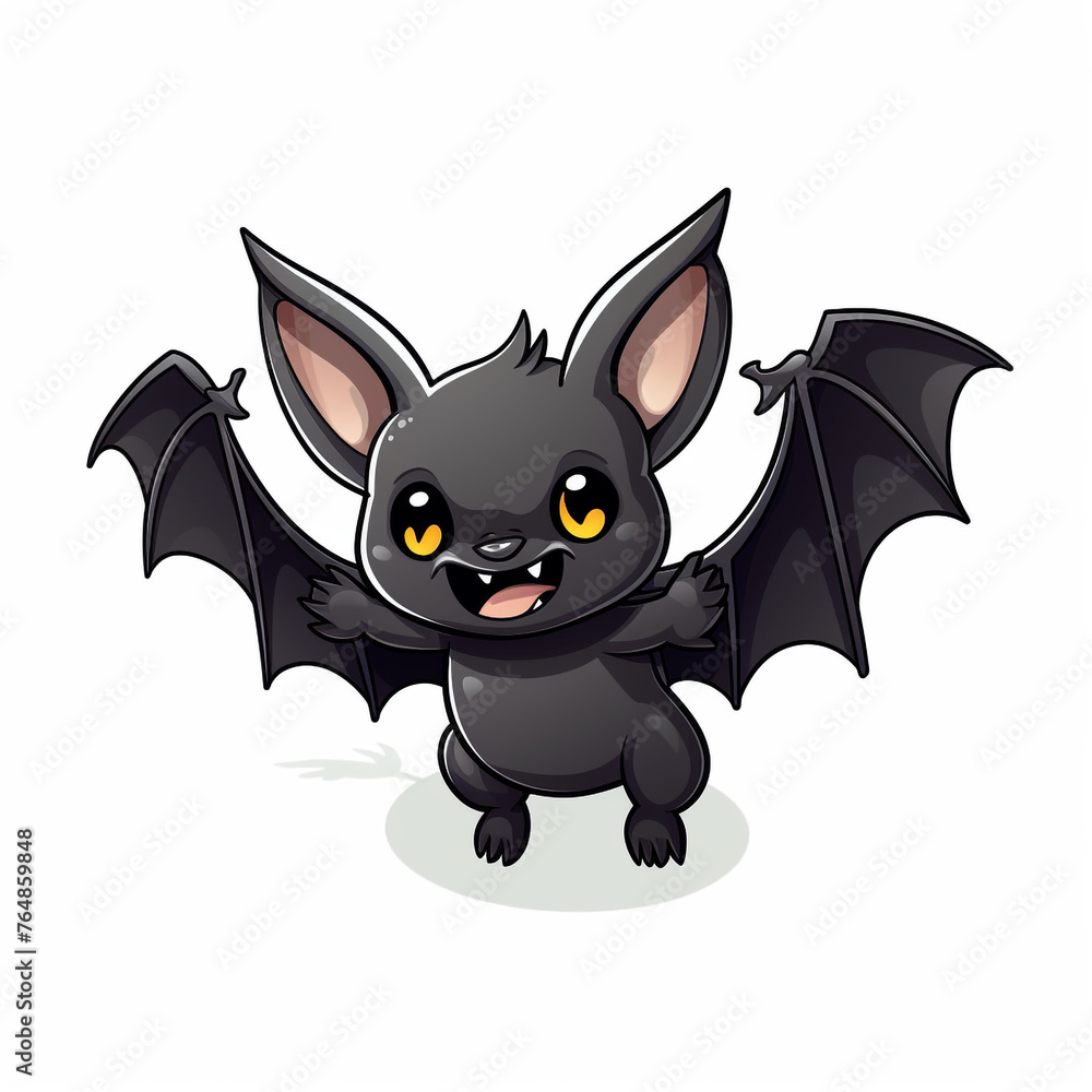 bat clipart on a white background сreated with Generative Ai bat clipart on a white background сreated with Generative Ai