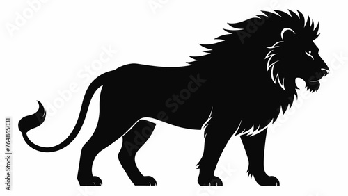Lion Head Silhouette Vector Illustration