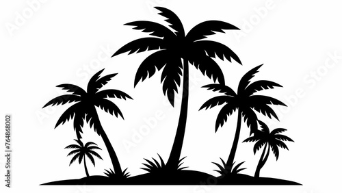 Iconic Palm: Silhouette Vector Illustration © Radha Rani