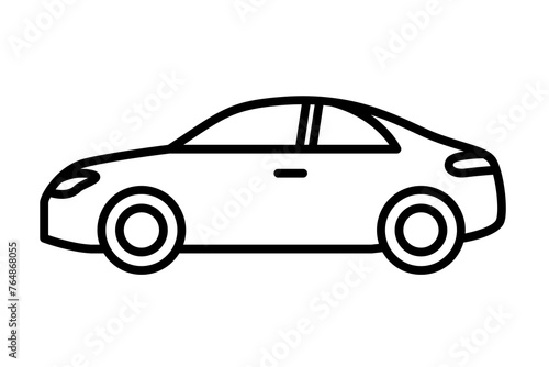 Car front line icon. Simple outline style sign symbol. Auto, view, sport, race, transport concept. © Numan Khan
