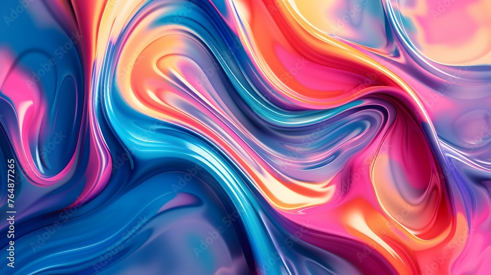 Dynamic swirls of colorful liquid paint, high-quality wallpaper showcasing vibrant fluid background