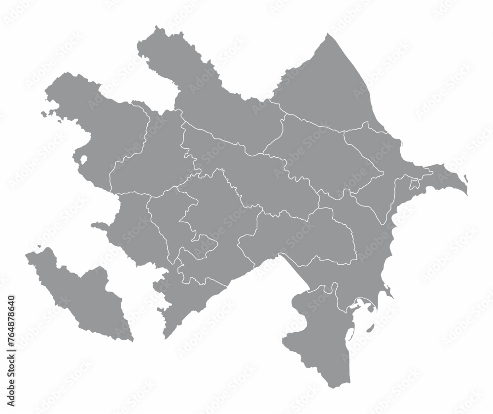Azerbaijan administrative map