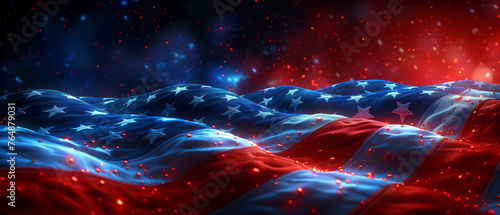 abstract background, united states of america Flag, independence day of America, Memorial Day, 4th of July happy independence day, american independence day, USA labor day, Ai © FH Multimedia