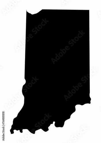Indiana State silhouette map