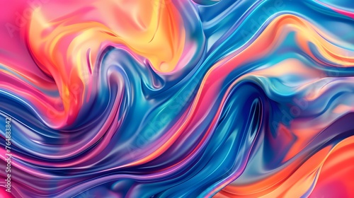 Abstract colorful liquid paint swirls, premium-grade wallpaper with dynamic fluid backdrop