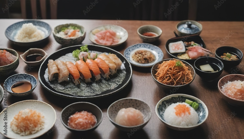 Asian japanese food culture on table
