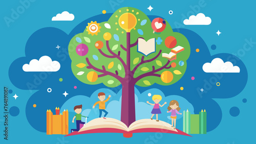 "Roots of Wisdom: Nurturing Knowledge - An Open Book with a Child"