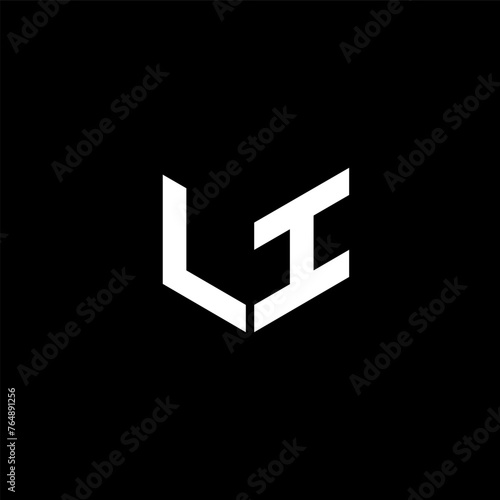 LI letter logo design with black background in illustrator, cube logo, vector logo, modern alphabet font overlap style. calligraphy designs for logo, Poster, Invitation, etc.