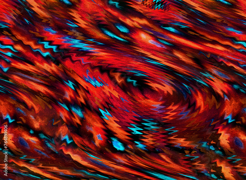 Obraz na plátně Abstract wavy colorful background