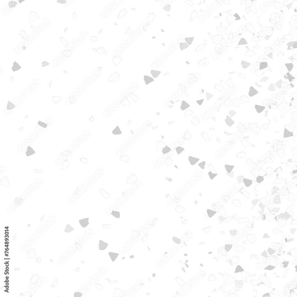 Simple confetti black and white, flat shading isolated on transparent png.
