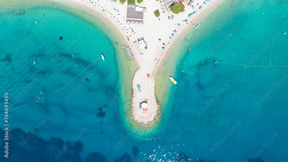 Beach Biloševac in Makarska in Croatia, Dalmatia - obrazy, fototapety, plakaty 