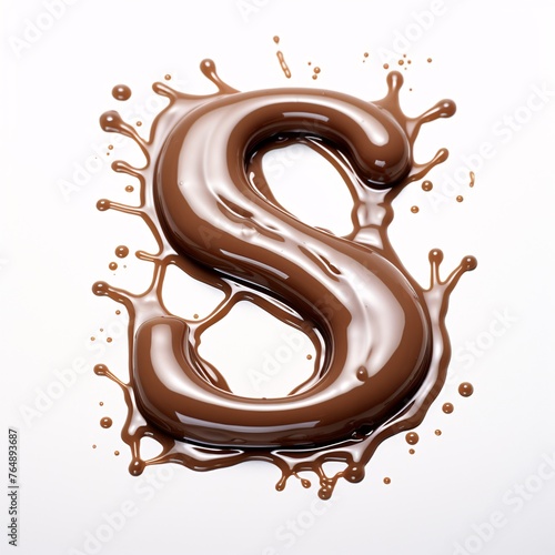 a letter made of liquid chocolate photo
