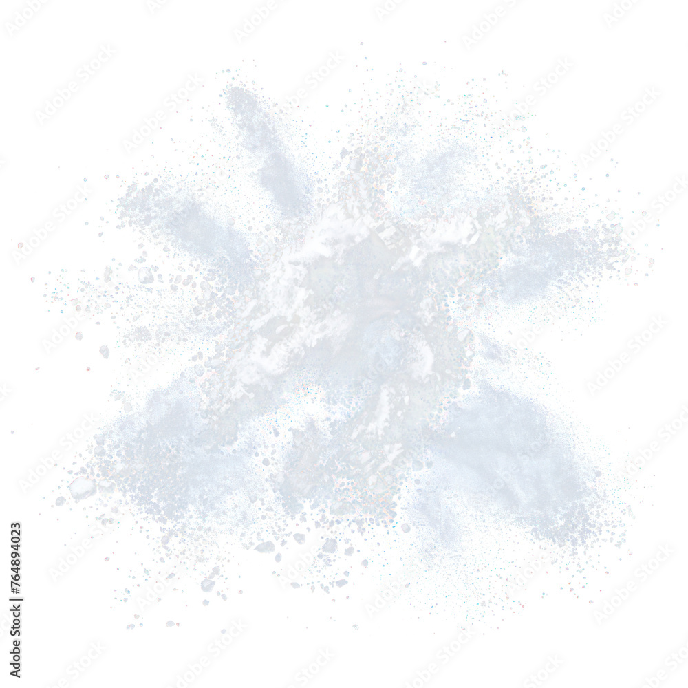 Washing white powder, detergent isolated on transparent png.
