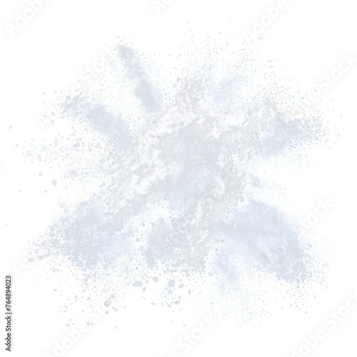 Washing white powder, detergent isolated on transparent png. 