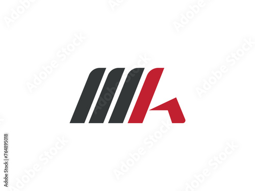 Initial letter AM uppercase monogram logo. Vector MA logo, Letter MA, AM letter logo design. 