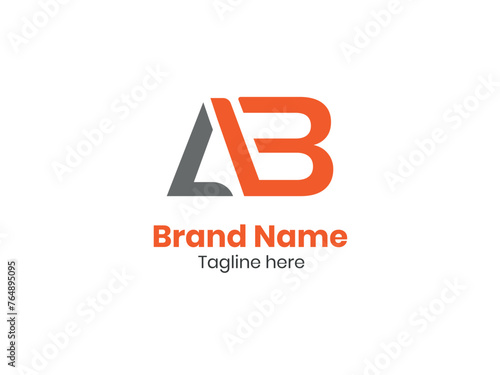 Unique creative AB logo design, Logotype BA initial-based vector icon. 