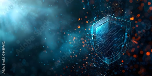 Enhancing Cybersecurity: The Digital Shield of Advanced Defense Mechanisms. Concept Cybersecurity Threats, Advanced Defense Strategies, Digital Shield Technologies, Cyber Incident Response photo