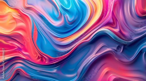 Vibrant multicolored swirl patterns, dynamic fluid wave abstract backdrop for wallpaper