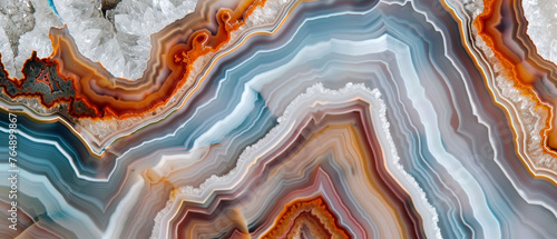 Agate stone's natural pattern. 