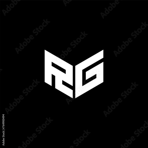 RG letter logo design with black background in illustrator. Vector logo, calligraphy designs for logo, Poster, Invitation, etc.