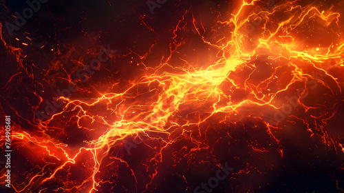 Electric Sparks Abstract Background with Crackle Texture and Light Shimmer