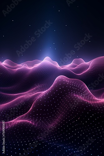 Brown and purple waves background, in the style of technological art