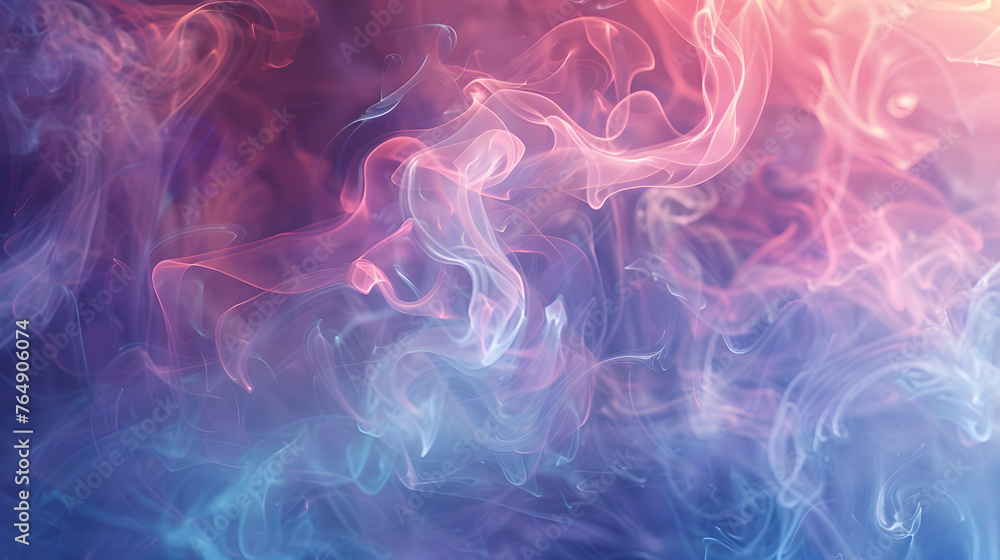 Ephemeral Smoke Wisps Abstract Background Art - Enigmatic Ethereal Misty Aura