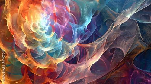 abstract fractal patterns merging seamlessly into infinite repeat background