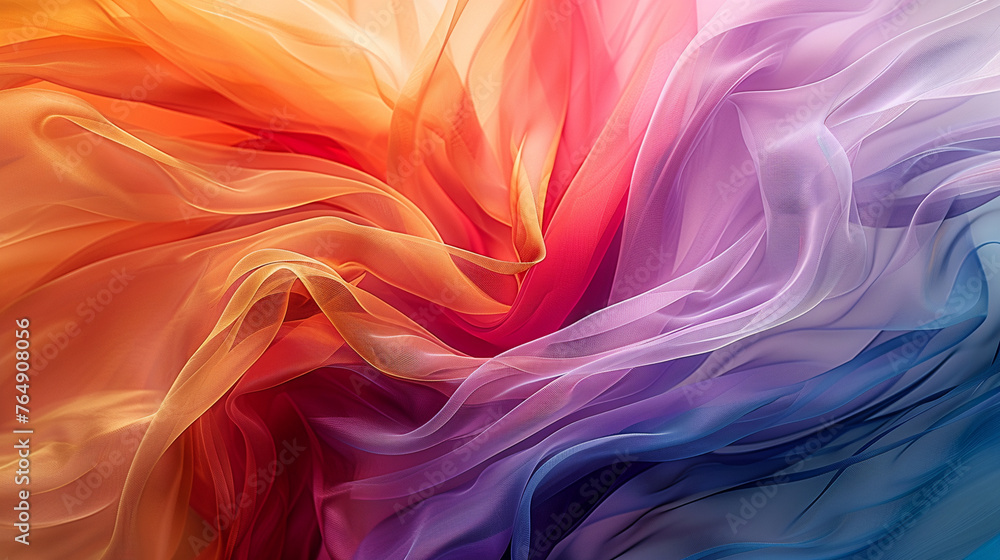Abstract wave pattern in vibrant colors flowing smoothly, AI Generative. Abstract wave pattern in vibrant colors flowing smoothly, AI Generative.