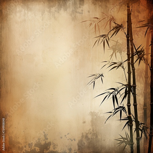 brown bamboo background with grungy text