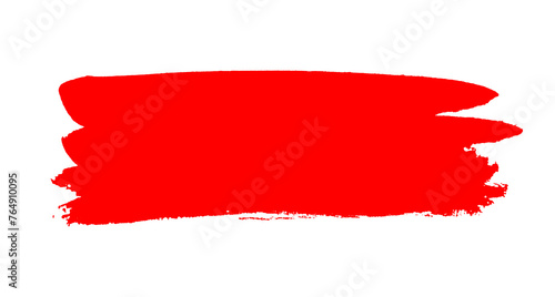 Handgemalter Pinselbanner mit roter Farbe