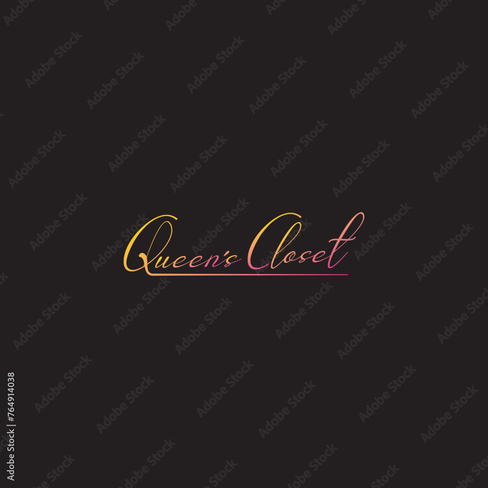 Queen's closet Signature logo and minimalist QC logo Queen's closet Signature logo and minimalist QC logo