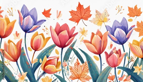 pattern with tulips