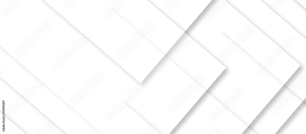 Abstract white square shape with futuristic concept background. Minimal geometric white light 3d background abstract design. Vector abstract graphic design Banner Pattern background web template. - obrazy, fototapety, plakaty 
