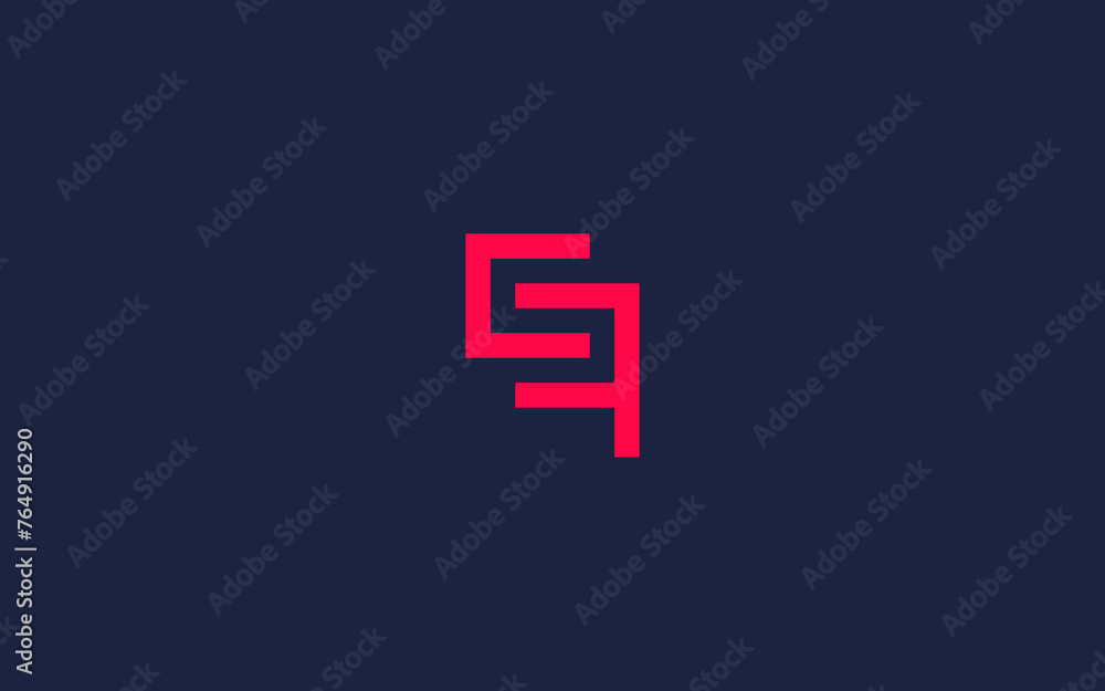 letter sf with square logo icon design vector design template inspiration - obrazy, fototapety, plakaty 