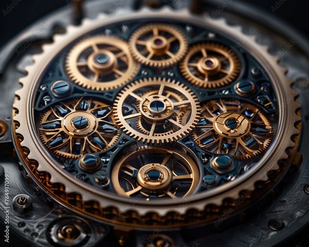 Explore the intricate world of mechanical precision with a frontal view showcasing 