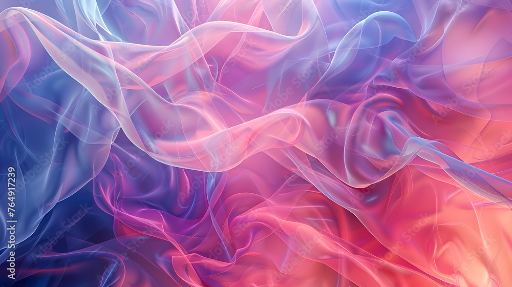 Obraz premium Translucent Membranes Abstract Background with Soft Color Gradient