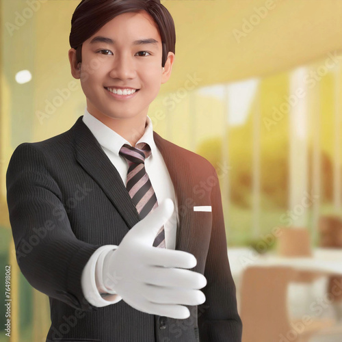 a man shaking hands
