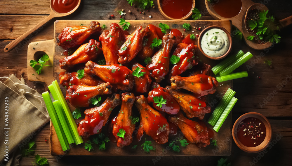 Spicy Delight: Gourmet Buffalo Wings Feast