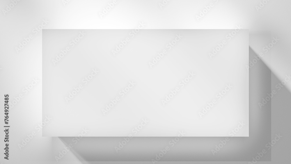 Empty white mock up geometrical form background, empty white space for design and advertisement