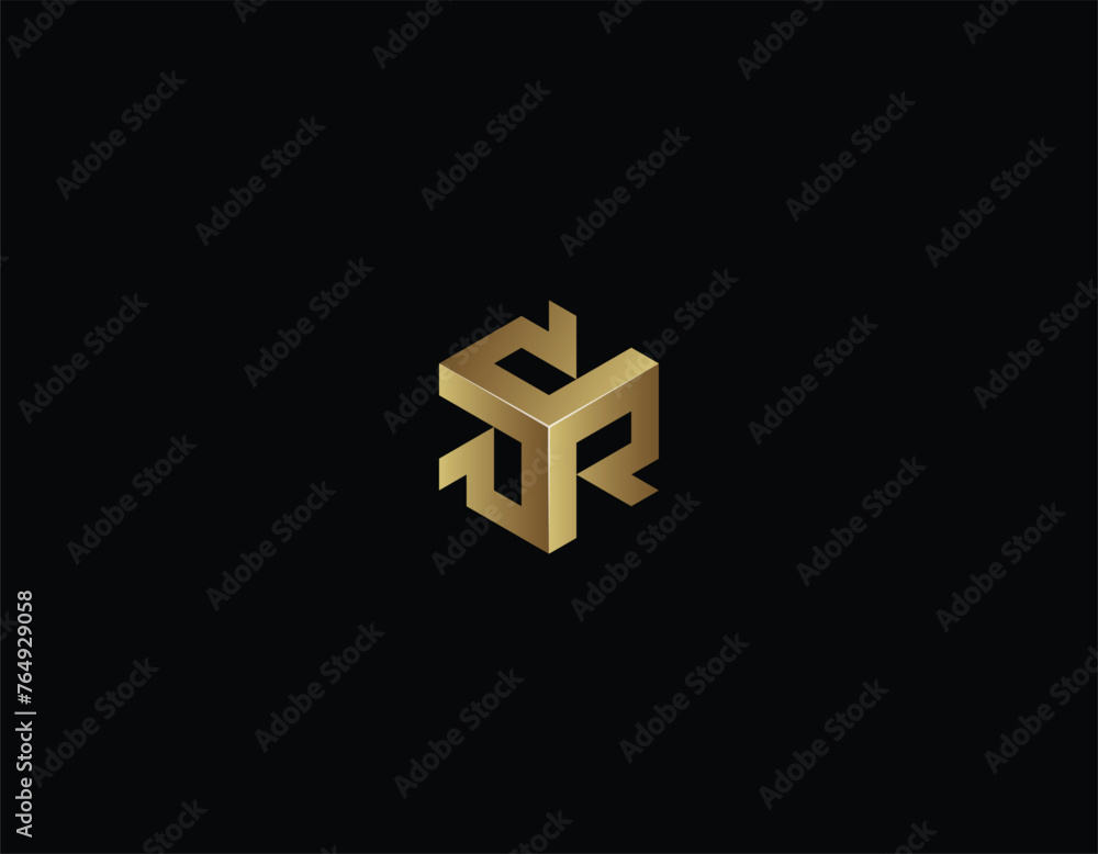 Luxury Triple R hexagonal logo design Luxury Triple R hexagonal logo design