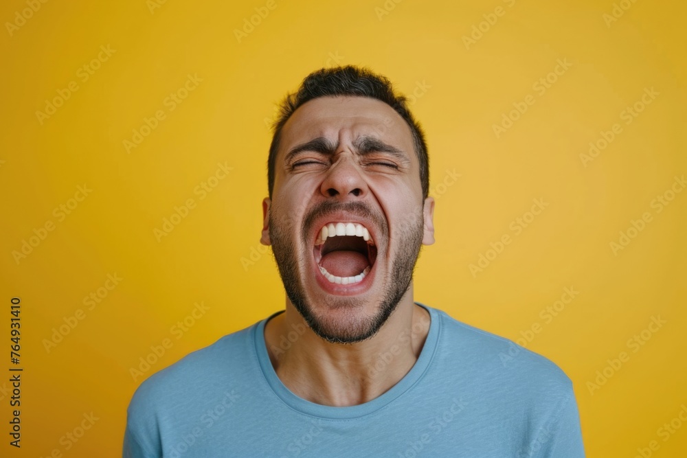 Angry Brazilian man expressing negative emotions. Angry Brazilian man expressing negative emotions.